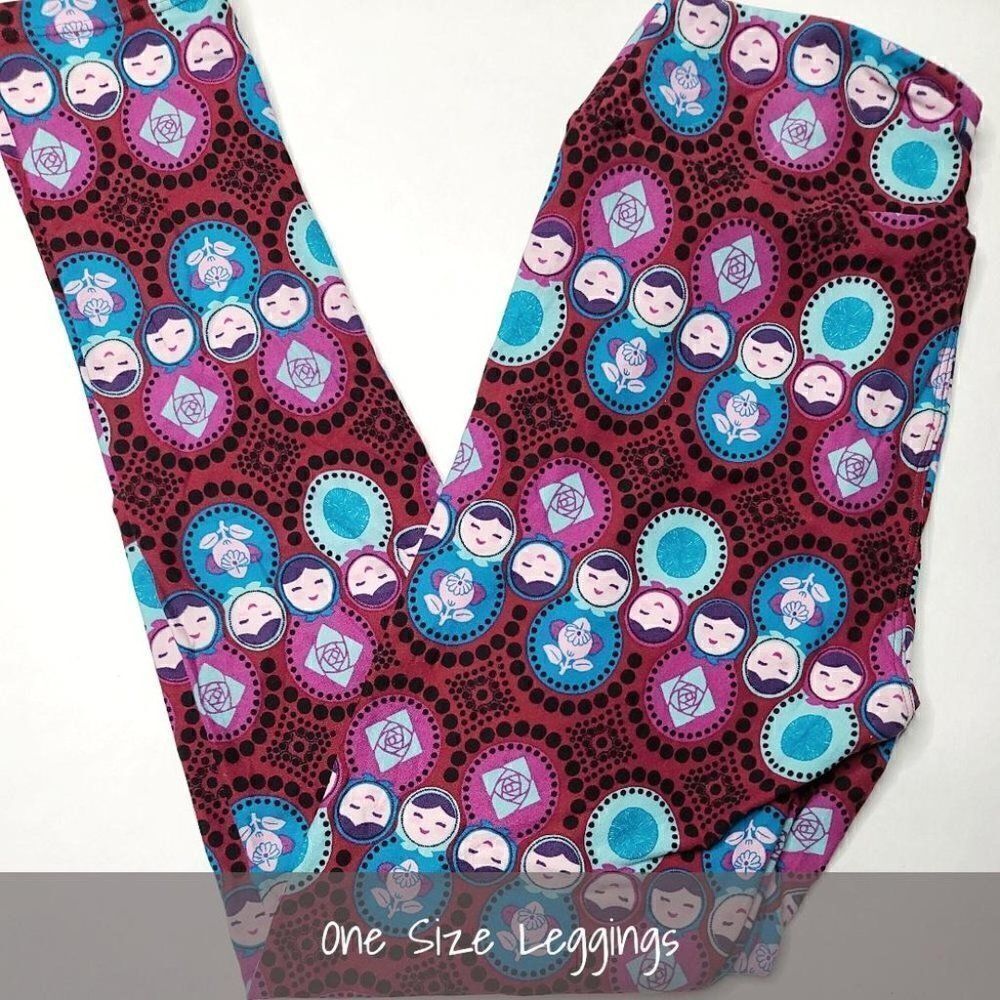 LuLaRoe OS Leggings Russian Nesting Dolls NEW
